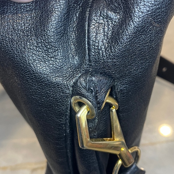 Jimmy Choo Authentic Large Black Leather Buckle Bag Tote with Gold Tone Hardware - Picture 14 of 14